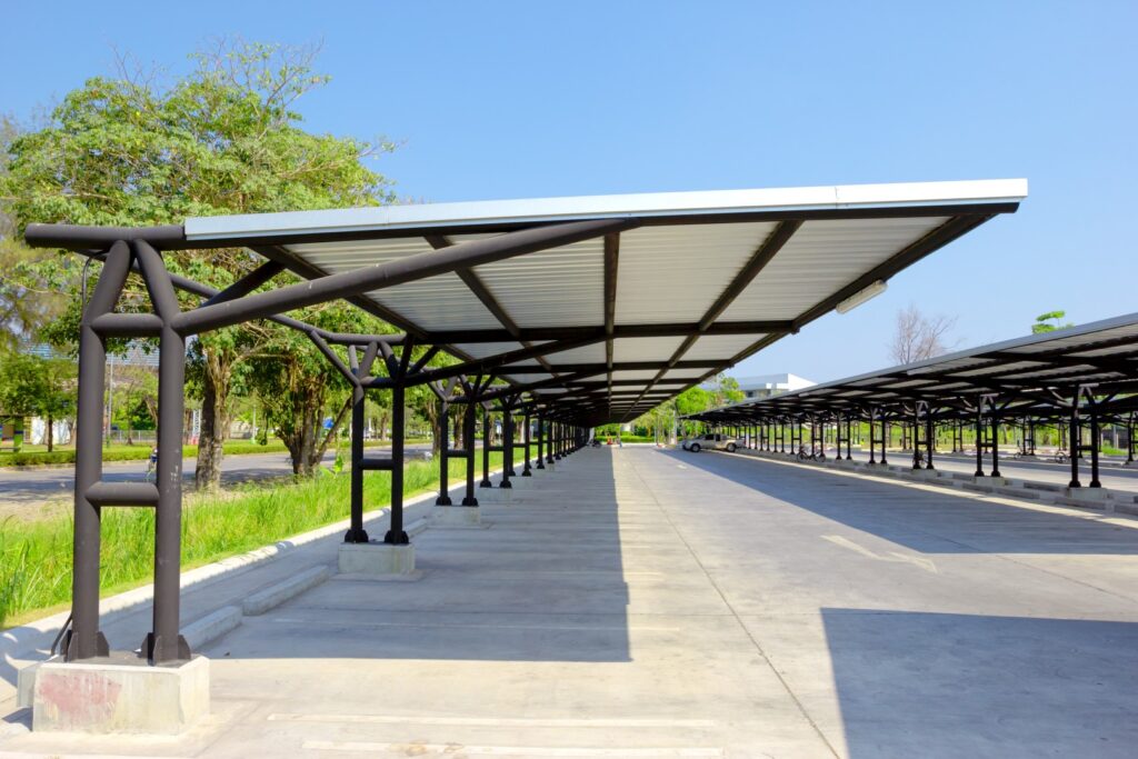 carport en métal pour parking à orthez