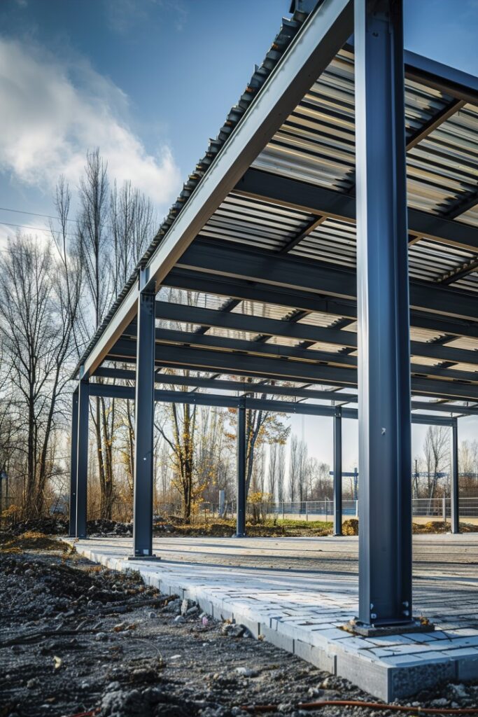 carport en métal à hasparren